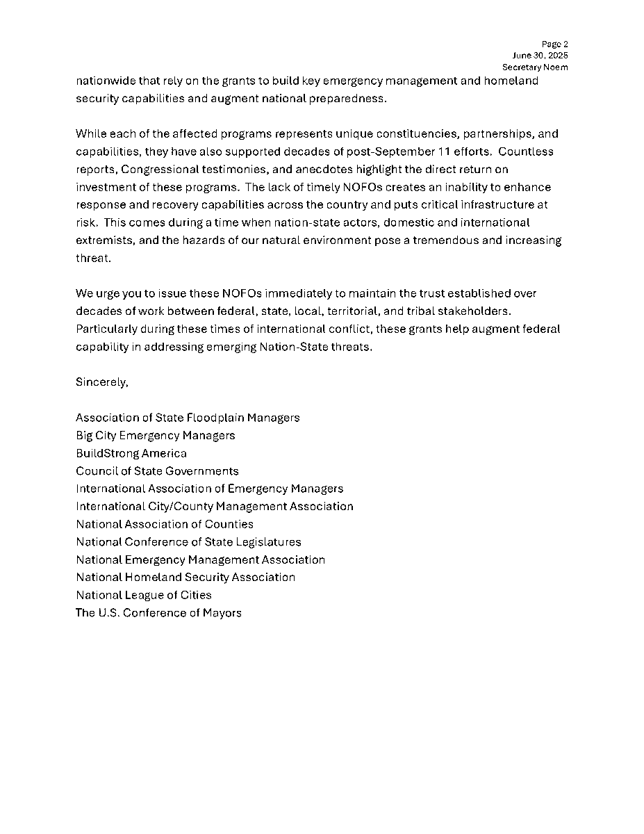 NEMA+ partners urge DHS to issue NOFO ASAP to maintain trust established over decades of work btw fed, state, local, territorial, tribal stake holders. During these times of global conflict the grants help increase ability to address Nation-State threats. zurl.co/VbZQx