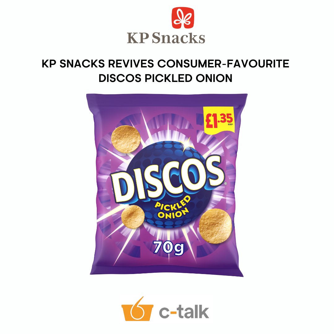 NEWS 📰

<a href="/KPSnacks/">KP Snacks</a> is expanding its popular PMP range with the return of a classic and well-loved flavour: Discos Pickled Onion. Available from the 14th of July, the returning product is available in a £1.35 PMP.

After being absent from shelves since 2005, Disco’s Pickled Onion