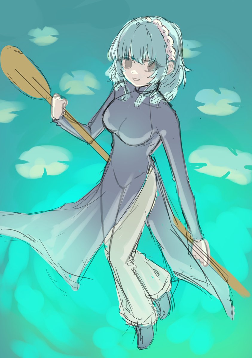 jjum_pP's tweet image. Nemu Áo Dài wip.