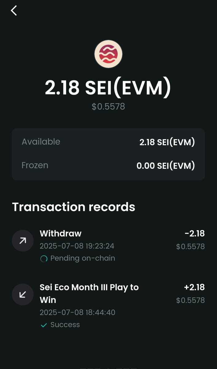 David 'the' Gamer🔺(Ø,G) (@ojigombadavid) on Twitter photo Thank you <a href="/BitgetWallet/">Bitget Wallet 🩵</a> for the steamy 2 $SEI
Sei eco rewards has been sent out to participants..
Congrats for participating.😶 Thank you <a href="/BitgetWallet/">Bitget Wallet 🩵</a> for the steamy 2 $SEI
Sei eco rewards has been sent out to participants..
Congrats for participating.😶