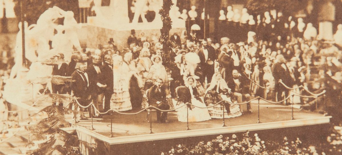 On 20 April 1855, Napoleon III was on a state visit to Britain (it was also his birthday). Queen Victoria and the French emperor visited Crystal Palace, where this picture was taken. Victoria was amused, recording that crowds cried "Vive le Hempereur", in cockney English!”