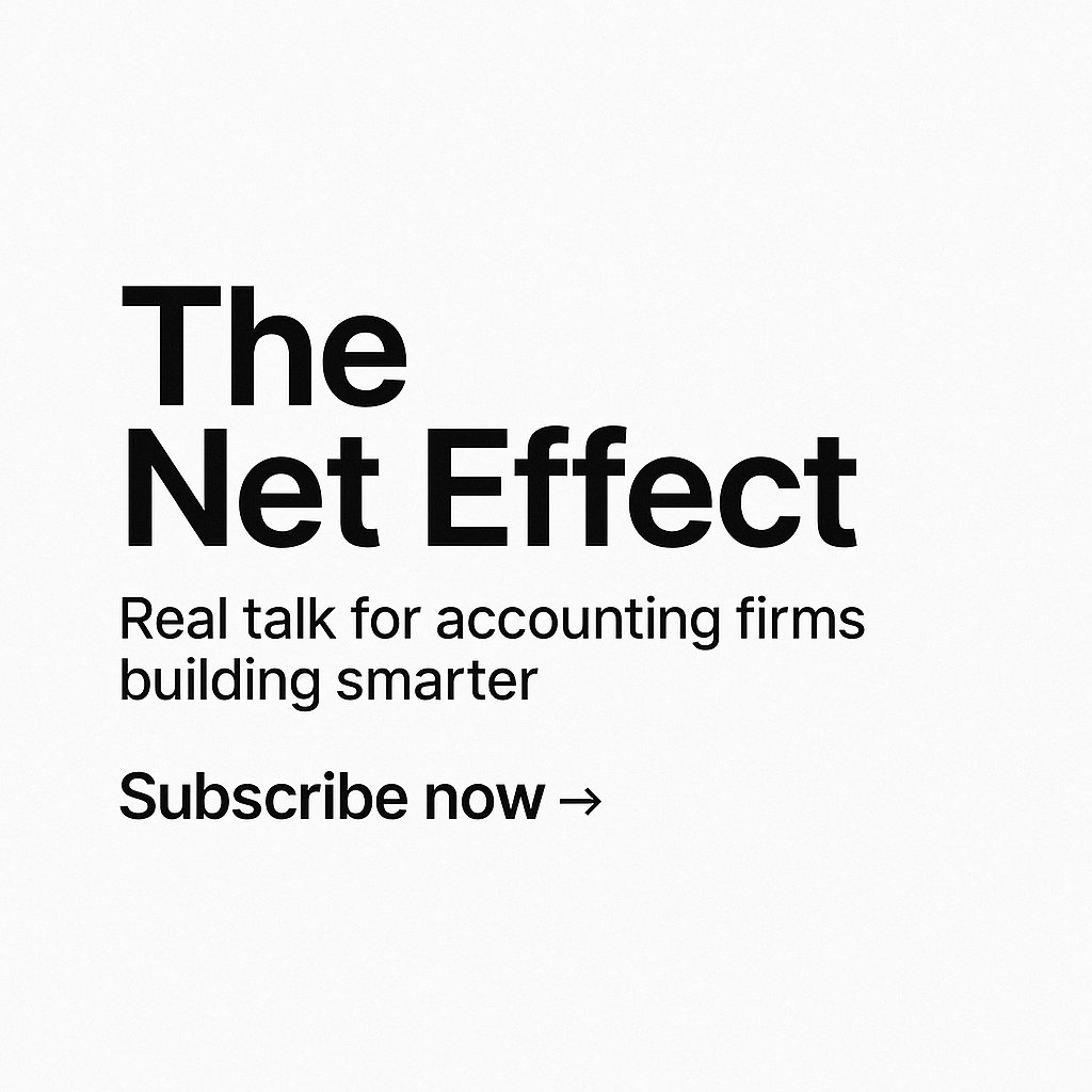 🚨 Launching something new🚨

 The Net Effect - a newsletter for firm owners &amp; operators building modern accounting businesses.

After years of running Celerity, I wanted a spot to talk shop.

Stuff like:
- Org charts as you grow.
- Preventing churn &amp; increasing client stickiness