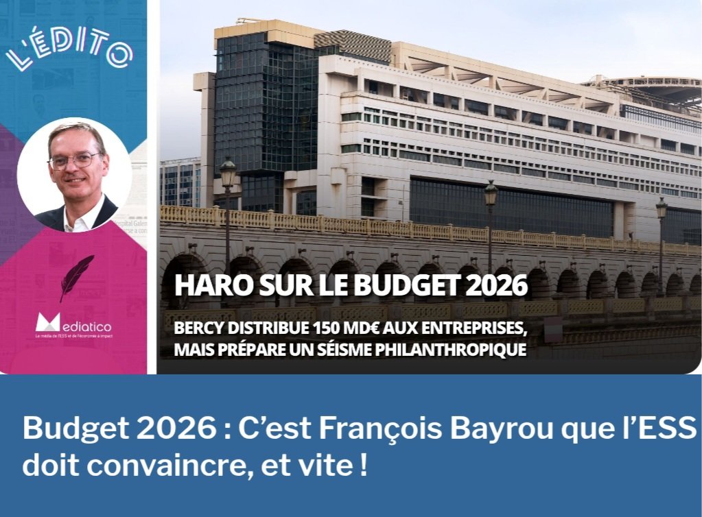 [#Ess - Budget] <a href="/MEDIATICO_FR/">MEDIATICO</a> <a href="/fvuillod/">Frédéric Vuillod</a> : Édito | #Budget2026 : c'est @Bayrou que l'#Ess doit convaincre, et vite ! ➡️ mediatico.fr/budget-2026-ce… cc <a href="/ESS_France/">ESS France</a> <a href="/benoithamon/">Benoît Hamon</a> <a href="/antoinedetourne/">Antoine Détourné</a> <a href="/David_Cluzeau/">David CLUZEAU</a> <a href="/MaximeBaduel/">Maxime Baduel</a> <a href="/VeroLouwagie/">Véronique Louwagie</a> ⤵️