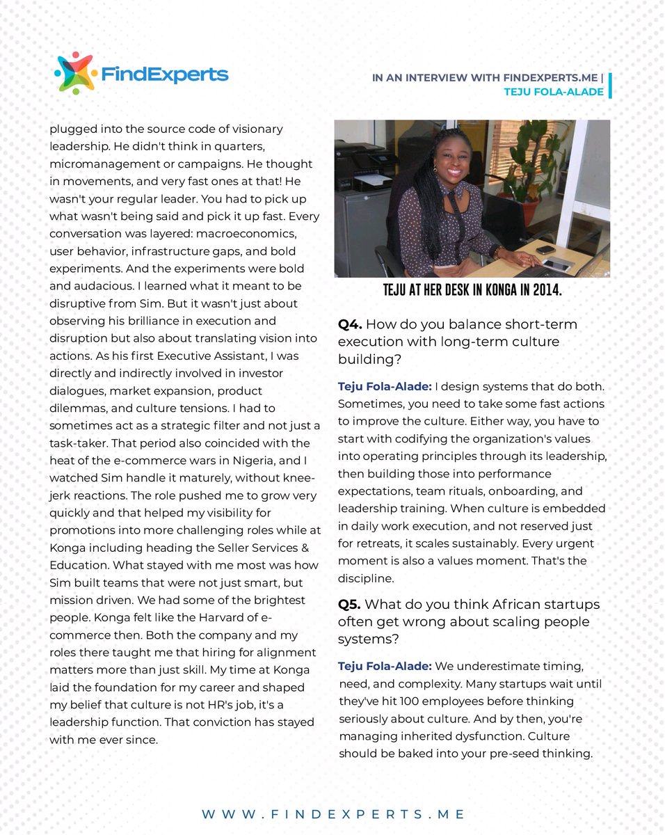 techsomaafrica's tweet photo. New on #HowSheWorks 

Teju Fola Alade has shaped People &amp; Culture across Africa’s top startups—Konga, Cars45, now MANO.
She opens up on what it really takes to build lasting systems, lead with clarity &amp; scale culture.
Read 👉 https://t.co/qvM2C0rtYW
#TechSomaAfrica #FindExpertsME https://t.co/e1BXNf23rh