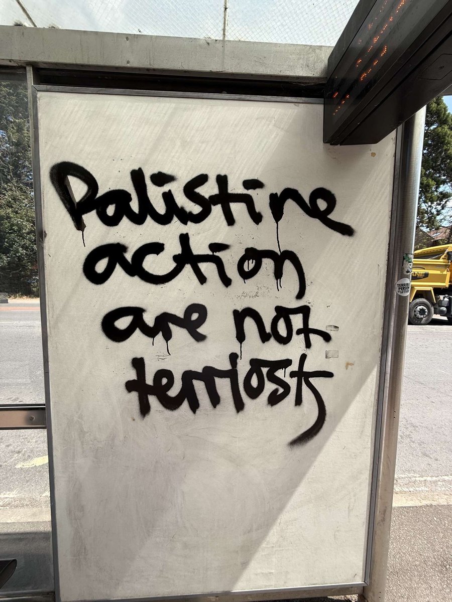 Terrorist sympathisers in Cambridge can’t spell ‘terrorists’ or ‘Palestine’. 

Really sums them up.
