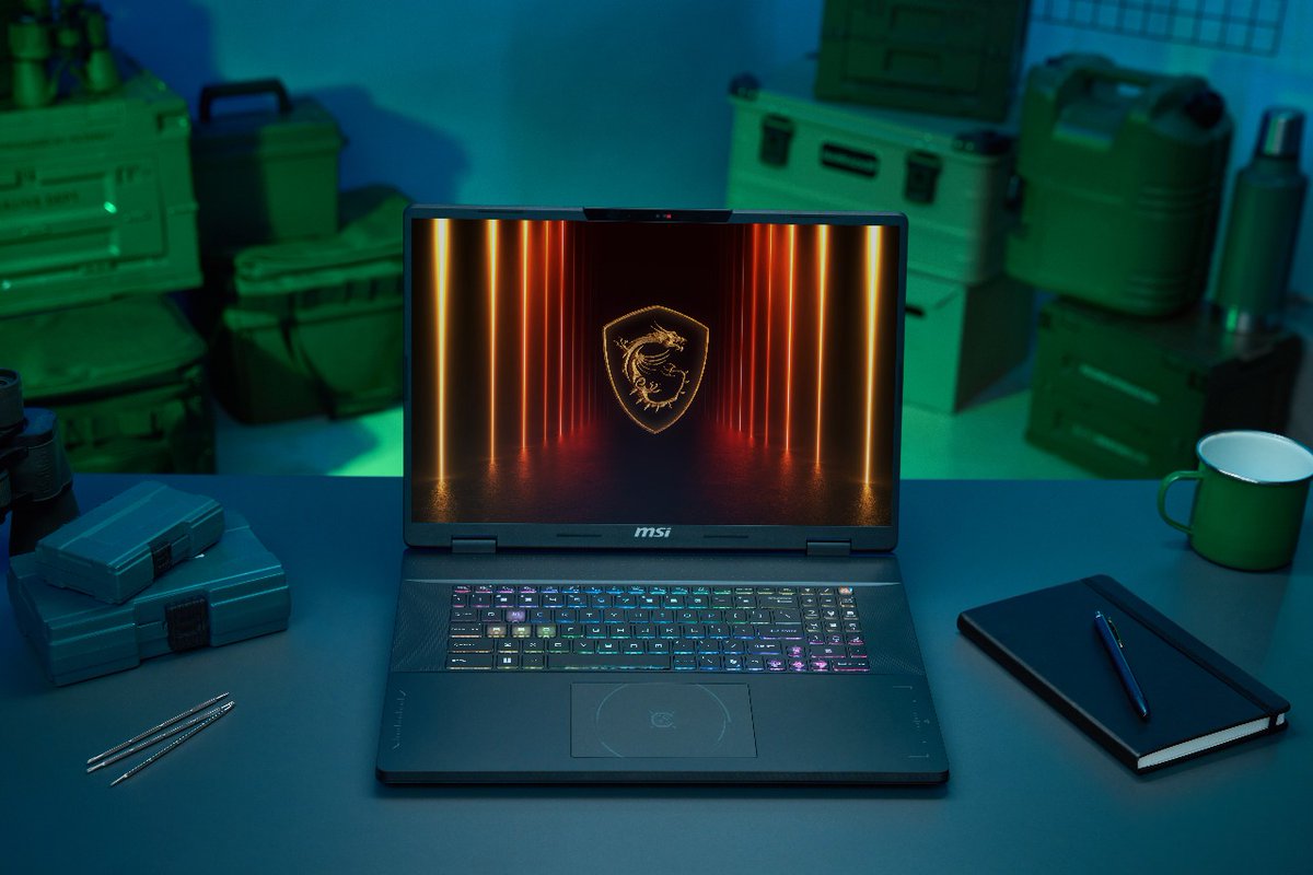 MSITweetsZA's tweet image. 🎯 MSI Crosshair 18 HX

Built for battle with an 18" QHD+ 240Hz display, OverBoost performance, and RTX™ 50 Series graphics.

Stay cool under pressure, stay locked on target - dominate with MSI.

🔗 msi.gm/Crosshair18HXA…

#MSICrosshair #RTX50 #BuiltToWin