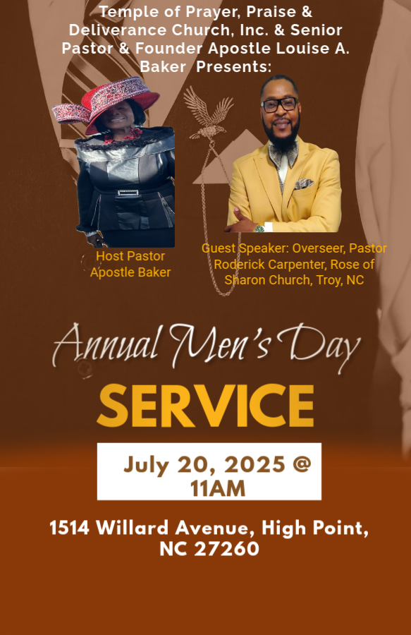 niecelisa's tweet photo. Good morning everyone. It’s time for our Annual Men’s Day Service. Tag a friend and meet us there! The flyer has the information. Thanks. https://t.co/iMjYc2METF