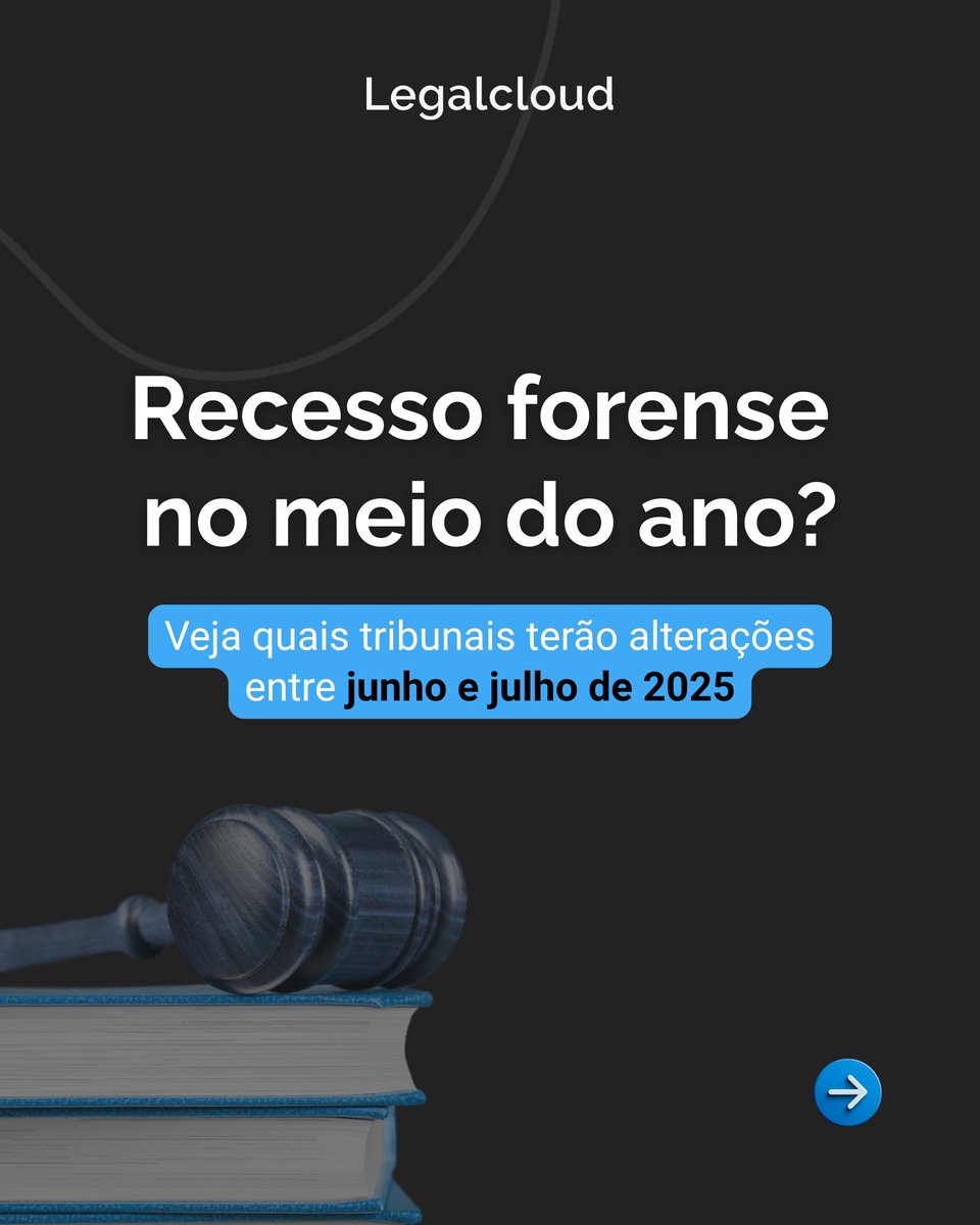 legalcloudbr's tweet photo. Recesso no meio do ano? 🧐 

Isso mesmo, Doutores! Vem cá que te atualizamos sobre os tribunais que adotam essa pausa no meio do ano… 
⬇️ https://t.co/VJsUn8B3Mt
