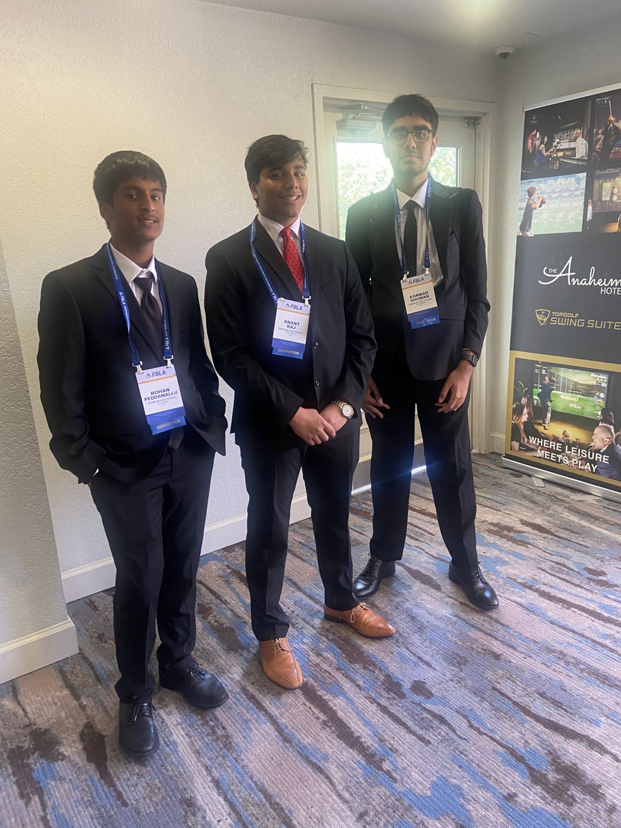 5 FHS FBLA students attended Nationals Competition in Anaheim, CA from 6/29-7/3! Special thanks to Venkata Hari for chaperoning! Congrats! 
Website Coding &amp; Development: Rohan Peddamallu, Kanwar Ghuman, Anant Raj
Mobile Application Development: Ishaan Hari, Rishi Suryavanshi