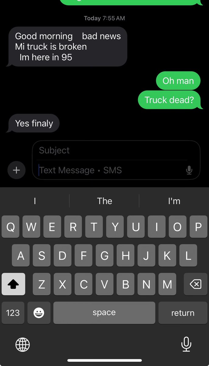 Just like clock work. Another morning another morning of truck issues from my guys