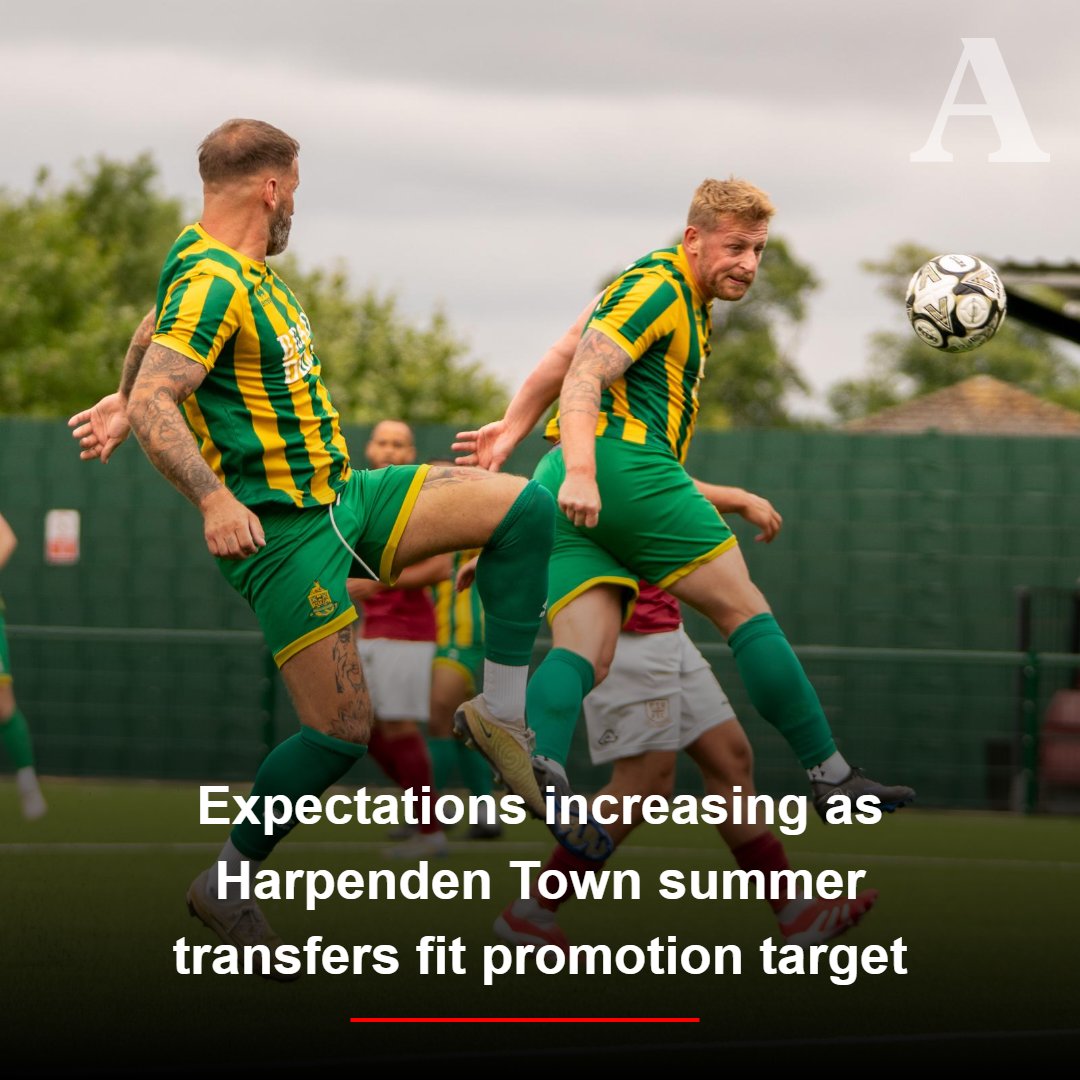 Expectations increasing as Harpenden Town summer transfers fit promotion target. <a href="/Harpenden_Town/">Harpenden Town FC</a> could well be among the favourites for promotion from the Spartan South Midlands League Premier Division.
hertsad.co.uk/sport/25292536…