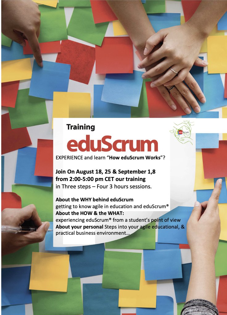 eduScrum OVERVIEW ACTIVITIES AGENDA
eduscrum.org/eduscrum-commu…