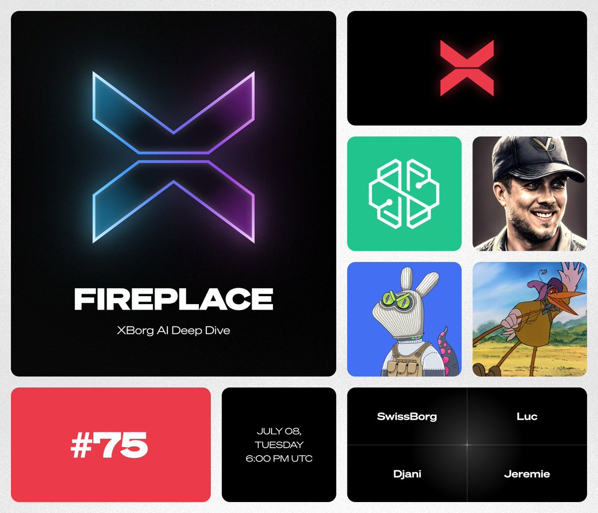 Today at The Fireplace 🔥

- What is <a href="/XBorgAI/">XBorg AI</a>?
- Who is <a href="/JeremieCG/">Jeremie.hl</a>?
- Why onchain trading &amp; Hyperliquid? 

Set your reminders; $XBG is up for grabs! ↓