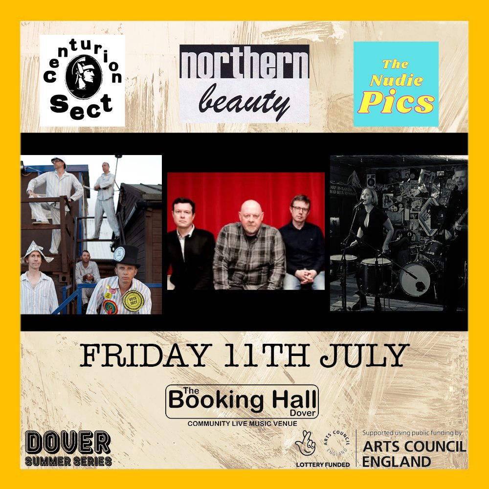 The Booking Hall (@the_bookinghall) on Twitter photo TONIGHT at the Dover Summer Series <a href="/CenturionSect/">Centurion Sect</a> + Northern Beauty + The Nudie Pics Tickets online until 6pm and on the door until 7pm TONIGHT at the Dover Summer Series <a href="/CenturionSect/">Centurion Sect</a> + Northern Beauty + The Nudie Pics Tickets online until 6pm and on the door until 7pm