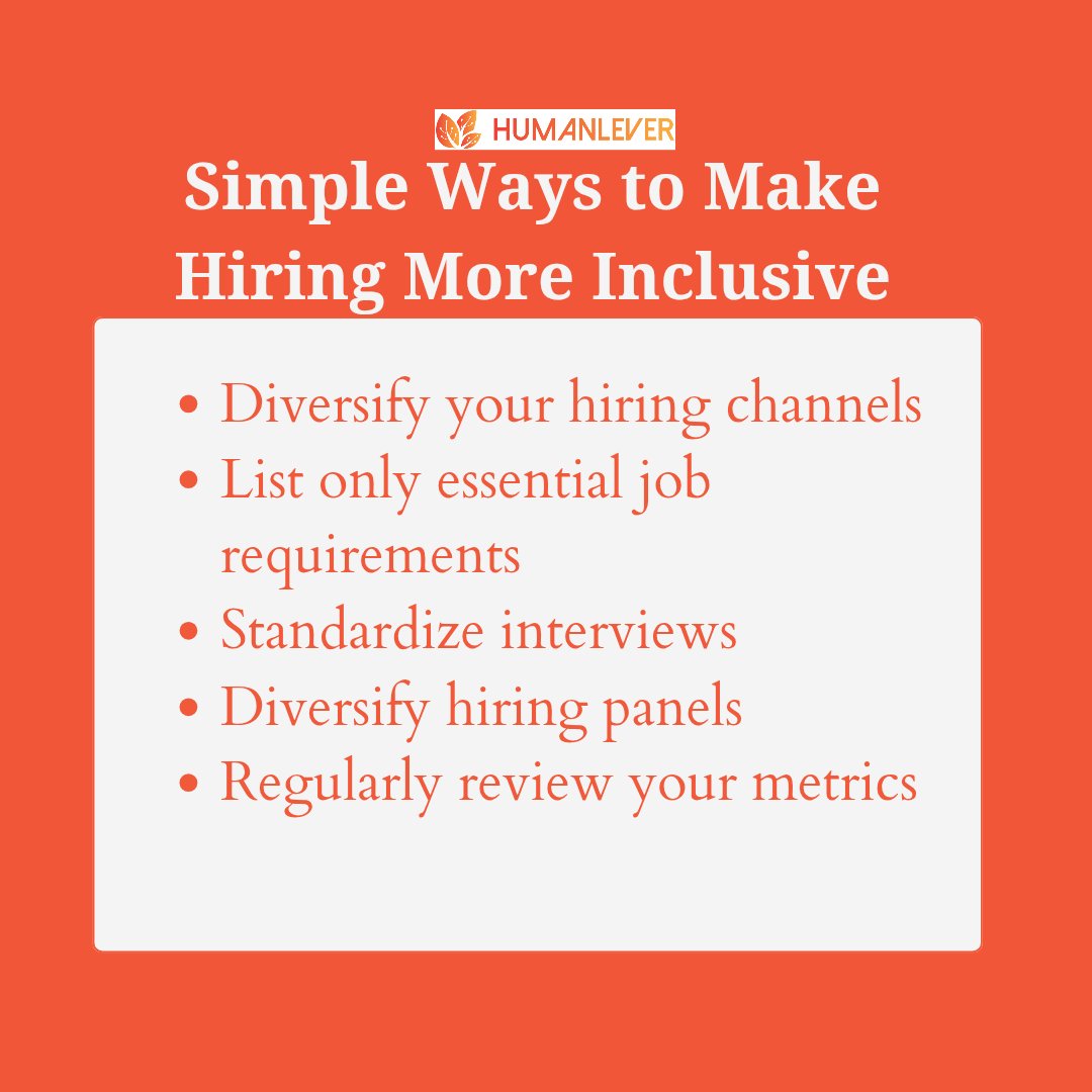 thehumanlever's tweet image. "Inclusive hiring isn’t just the right thing, it’s the smart thing.
Start with these practical steps and create a workplace where everyone belongs.
#HRBestPractices #RecruitmentStrategy #WorkplaceEquity #DiverseTeams #PeopleFirst