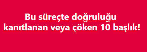 Doğruluğu kanıtlanan veya çöken 10 başlık!

1-Abdullah Öcalan'ın tartışılmaz liderliği, TR ve dünya tarafından kabulendi.

2- Kürt Özgürlük Hareketinin yenilmemezliği kanıtlandı

3-TC'nin "Devlet silahlı örgüt ile masaya oturmaz" tezi yerle bir oldu.

4- "Pazarlık yoktur, al ver
