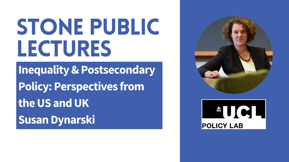 StoneEcon_UCL's tweet image. Watch the Stone Centre 2025 Public Lecture in full on YouTube. Sue Dynarski explores the links between higher education and #inequality in the US. Gavin Kelly and Bethan Staton offer a UK perspective: youtu.be/y0z2-e7AfcY