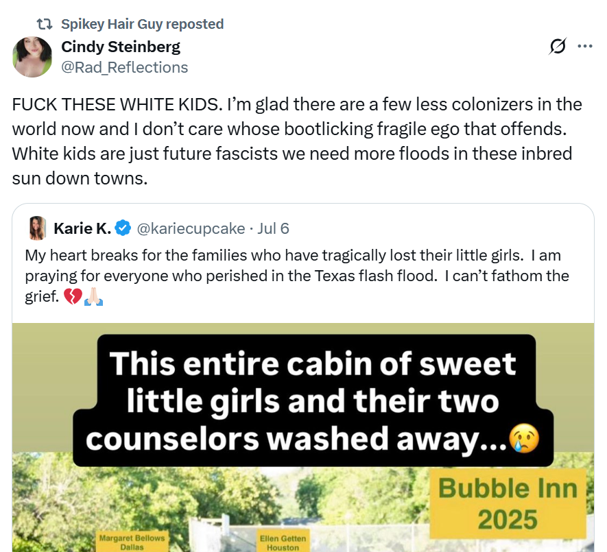 ๐บ๐ธ๐บ๐ธDr. Deplorabelle Chicklet ๐บ๐ธ๐บ๐ธ (@annewhite436) on Twitter photo Want to see what vile and heinous looks like?
Look no further than <a href="/Rad_Reflections/">Cindy Steinberg</a>.
Her hatred is palpable. Want to see what vile and heinous looks like?
Look no further than <a href="/Rad_Reflections/">Cindy Steinberg</a>.
Her hatred is palpable.
