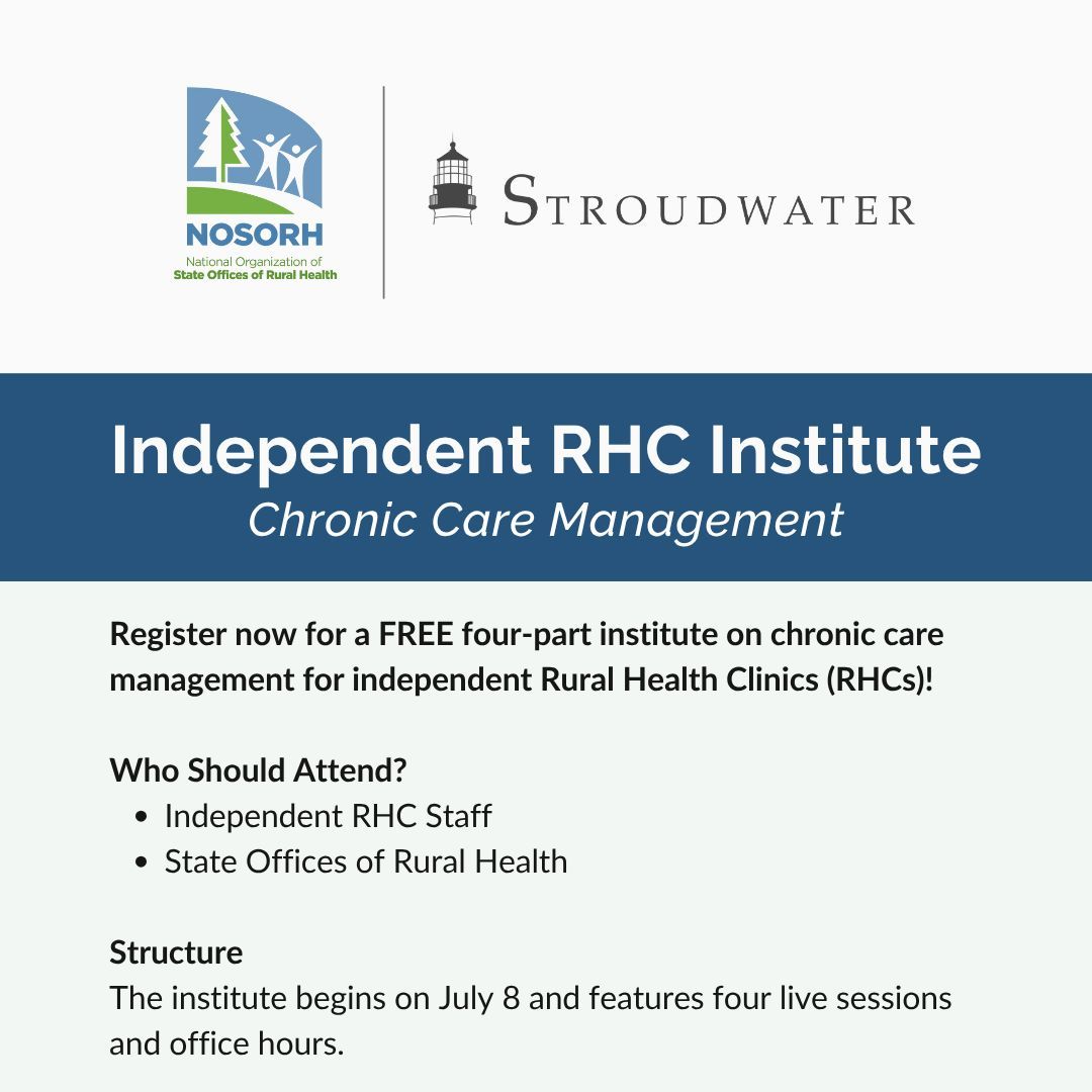 Session #1 kicks off this afternoon at 1 pm ET! 🎉 There’s still time to register and join NOSORH and Stroudwater Associates for this free series built for independent #Rural Health Clinics and State Office of #RuralHealth staff. 🔗: buff.ly/LyAdRhE