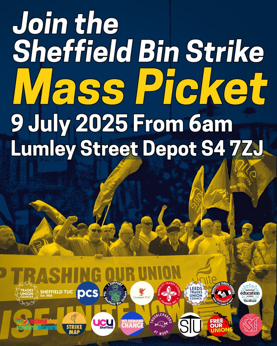 Strike Map (@strike_map) on Twitter photo MASS PICKET - TOMORROW
<a href="/unitetheunion/">Unite the union: join a union</a> members working at the Veolia depot on Lumley Street have been on continuous strike for over 9 months and counting! They have one simple demand - that their employer recognise their union.
1/2 MASS PICKET - TOMORROW
<a href="/unitetheunion/">Unite the union: join a union</a> members working at the Veolia depot on Lumley Street have been on continuous strike for over 9 months and counting! They have one simple demand - that their employer recognise their union.
1/2