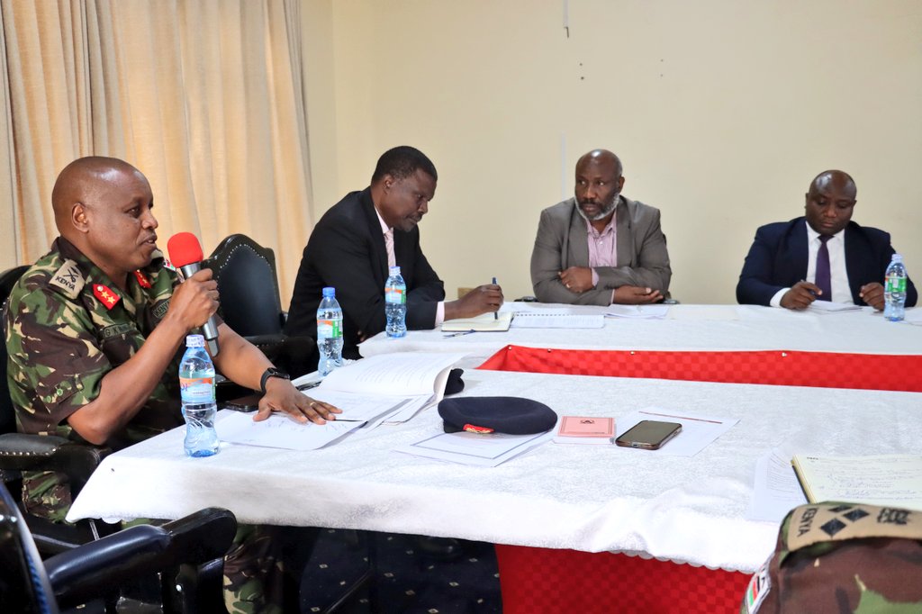KEMRI team led by DG Prof. Elijah Songok &amp; Prof. Wallace Bulimo paid a courtesy call on Director, Medical Services <a href="/kdfinfo/">Kenya Defence Forces</a>, Major General Dr. Ng’ang’a. Discussions focused on implementing the MOU through a collaborative framework to strengthen health security research