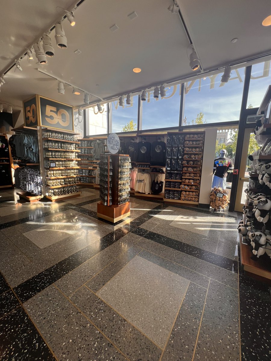 The display case that one housed the David Pumpkins costume has been removed.