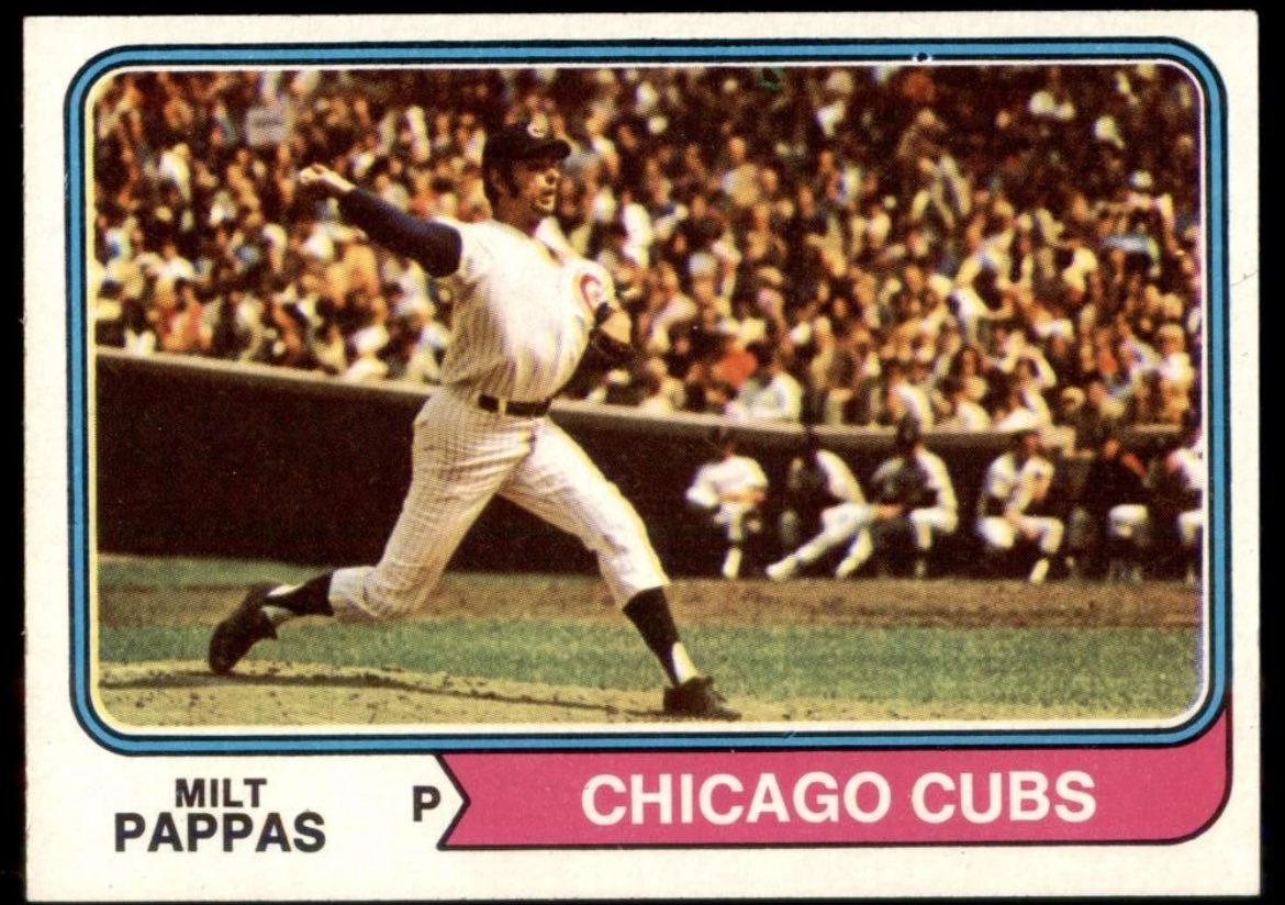 CardboardHistry's tweet photo. In 1970, the #Braves sold this vet hurler w/ 6.06 ERA to #Cubs. From ‘70-72 w/ Chicago, #Gimpy would throw MLB’s 16th #ImmaculateInning, an infamous no-no, post career best W/L % (.708), wins in a season (17 in BOTH ‘71 & ‘72) & WAR (5.8), and lead NL in SHOs (5 in ‘71). #rebirth https://t.co/bMXnsjC8wE