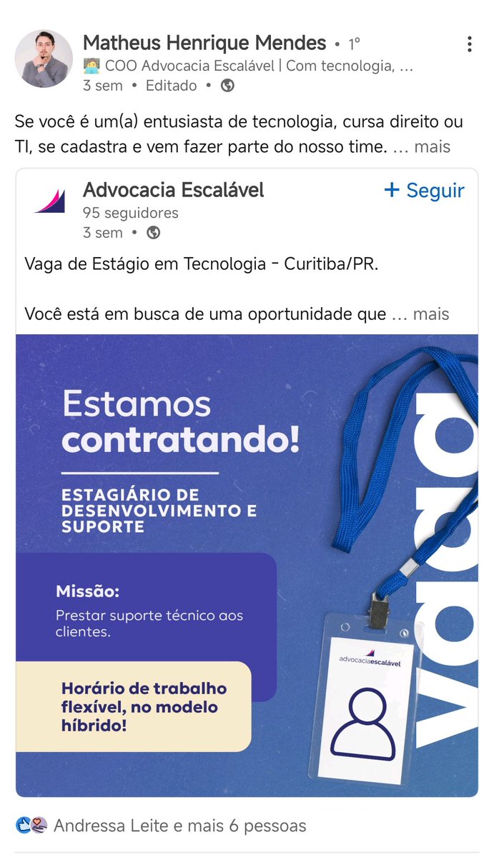 augustofma's tweet photo. @viderotulo Tem uma vaga que acho que seria legal pra ti. Um parceiro Bitrix24 focado na área jurídica. Vou deixar aqui o link pra inscrição

https://t.co/bVhJn7IjO7

Tenho certeza que não vai ter esse processo seletivo maluco aí 😂 https://t.co/nYk1c0rYEn