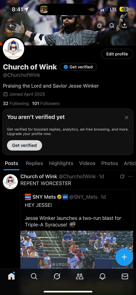 ChurchofWink's tweet photo. Thank you to the 100+ followers who have decided to seek our Lord Jesse Winker🙏🏻🙏🏻🙏🏻 https://t.co/5o6ZqN7RC6
