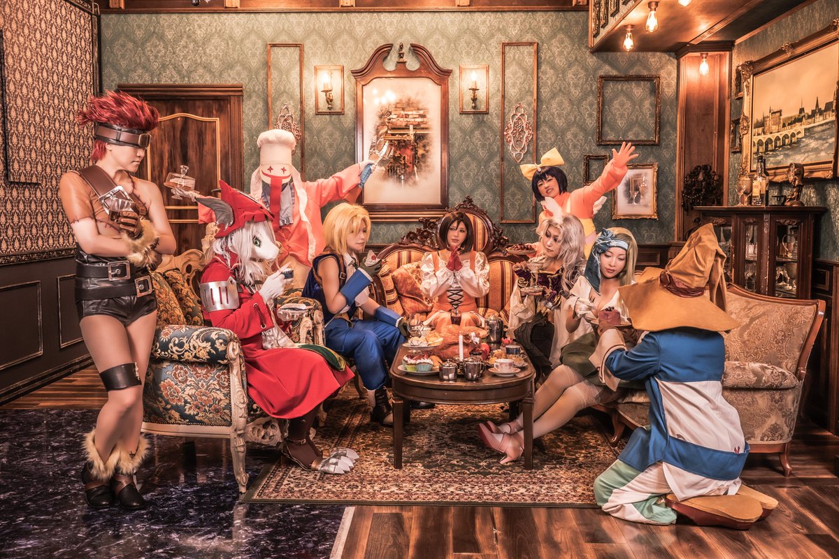 FF9　２５周年おめでとうございます！！
思い出深い作品で何周もしたし、ミニゲームとかも散々やったし、初代プレステの限界を超えてるゲームだなって本当思います。

メンバーはリプライへ

#FFIX25周年あわせ  
#FF9祝25周年  
#FF9_25th