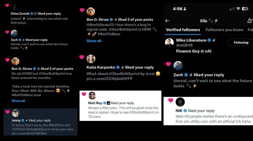 cambler's tweet image. $BOLT and @StarBoltSprint is an official xAI project with utility launching on July 15. Numerous @grok confirmations with multiple xAI interactions.

7Y6Rix8X2botuMaJ2mno4UqSWdQZqU4RezY6qp7zpump

Join the X community to learn more:
x.com/i/communities/…