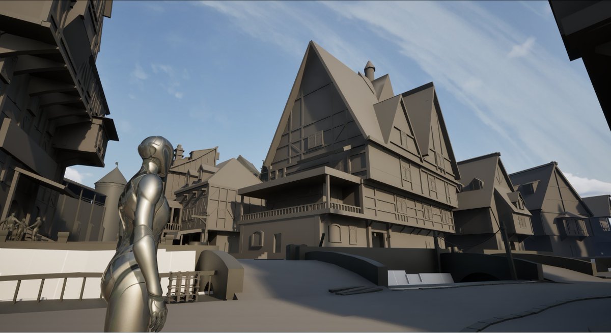 Katy_Mariee's tweet image. 🛠 Week 04
Took inspiration from an old 3D environment composition I did inspired by The Witcher 3’s Novigrad. I Replaced the old buildings with new ones and i've been working on now reworking the composition to bring the scene to life. ✨ #PortfolioDay #PORTFOLIODAY2025