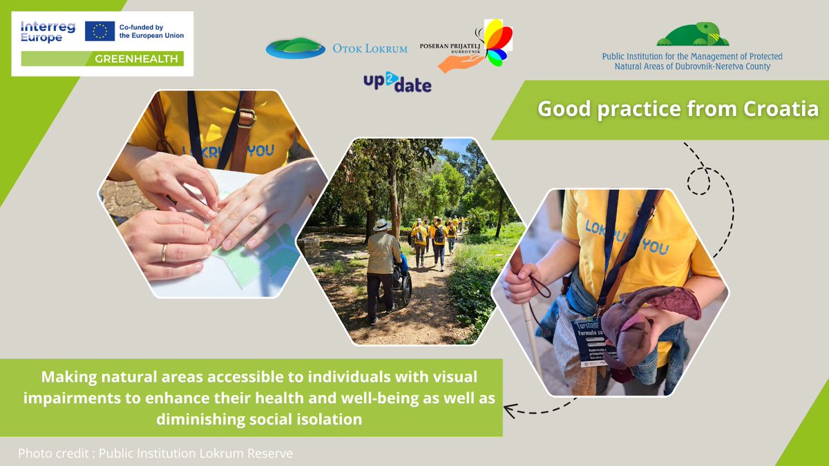 💡Get inspired by the TOURISM+ and LOKRUM4YOU projects from Croatia, taking place in Lokrum island, facing Dubrovnik. 🇭🇷
The purpose is to enable blind or partially sighted people to access and fully enjoy nature and its benefits.🌱
🔗Check it out here: shorturl.at/Q39rt