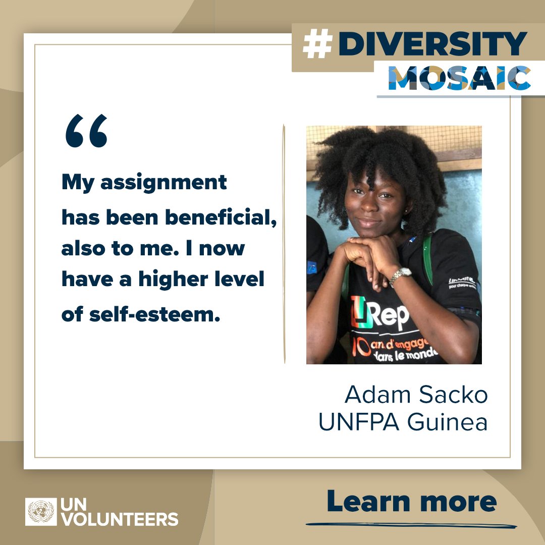UNV W&C Africa (@unv_rowca) on Twitter photo Adam Sacko's story is one of resilience and courage! At 20, a tragic accident changed her life, but Adam turned adversity into an opportunity to serve others. Read her inspiring journey as an #OnlineVolunteer with <a href="/unfpa_guinee/">UNFPA GUINEE</a>.
đź”— rb.gy/2vt82q #DiversityMosaic Adam Sacko's story is one of resilience and courage! At 20, a tragic accident changed her life, but Adam turned adversity into an opportunity to serve others. Read her inspiring journey as an #OnlineVolunteer with <a href="/unfpa_guinee/">UNFPA GUINEE</a>.
đź”— rb.gy/2vt82q #DiversityMosaic