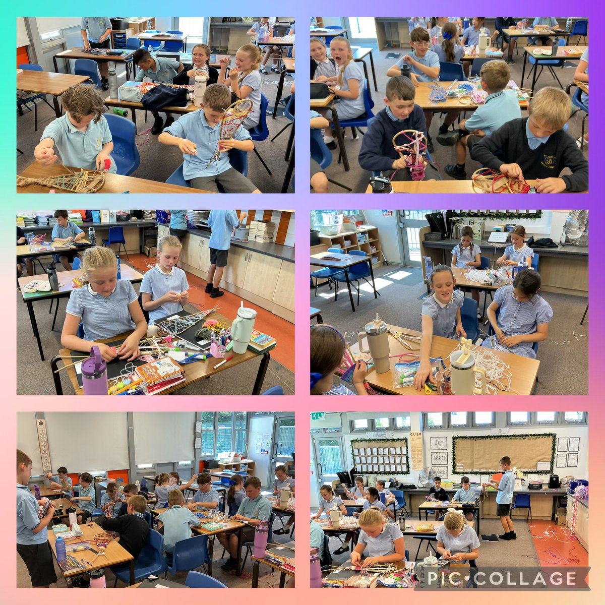 Year 5 MR have tackled some difficult Maths this morning, continued with their information text writing and are now finishing their weaving! Mrs Riches is very proud with how hard they are working!😊