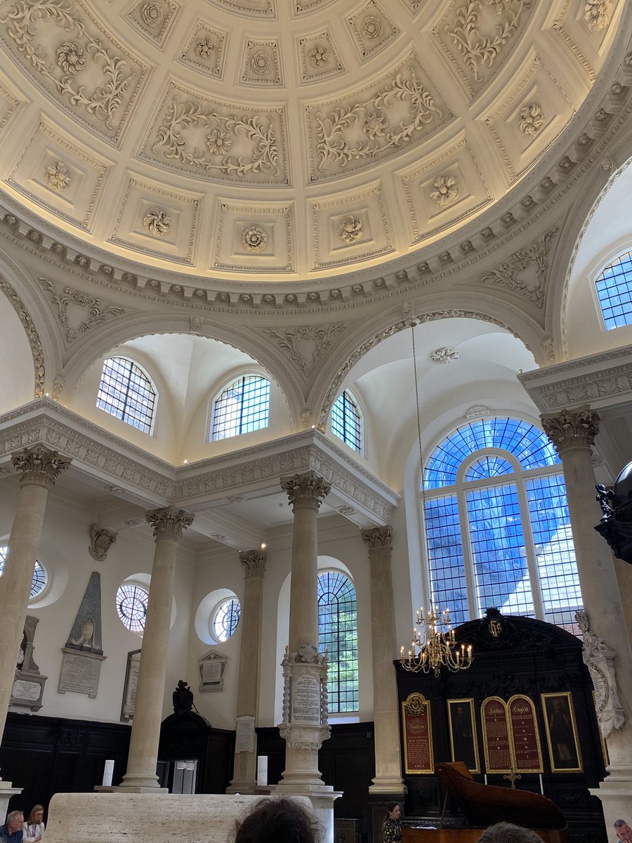 h_chandlerwilde's tweet image. Christopher Wren’s (non-St Paul’s) masterpiece, St Stephen Walbrook, has just reopened after repairs and it’s marvellous