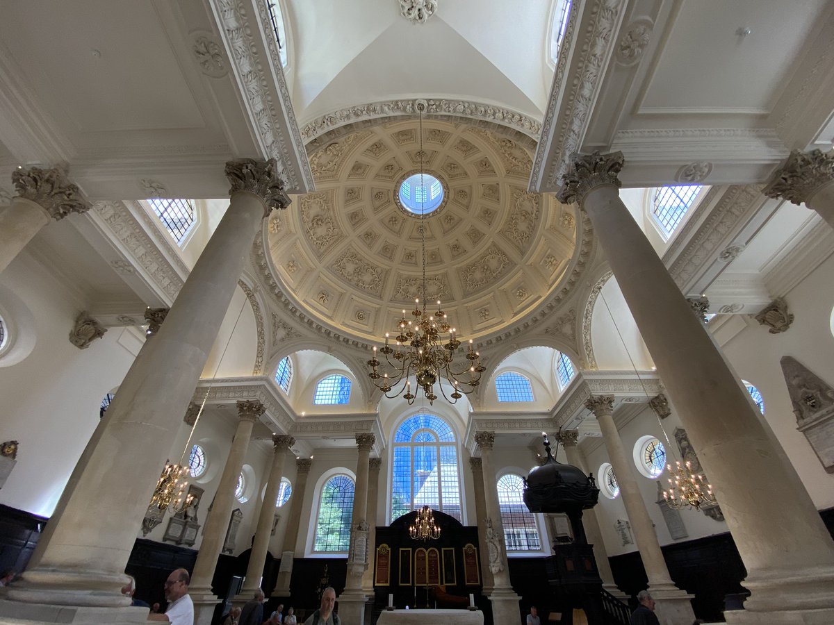 h_chandlerwilde's tweet image. Christopher Wren’s (non-St Paul’s) masterpiece, St Stephen Walbrook, has just reopened after repairs and it’s marvellous