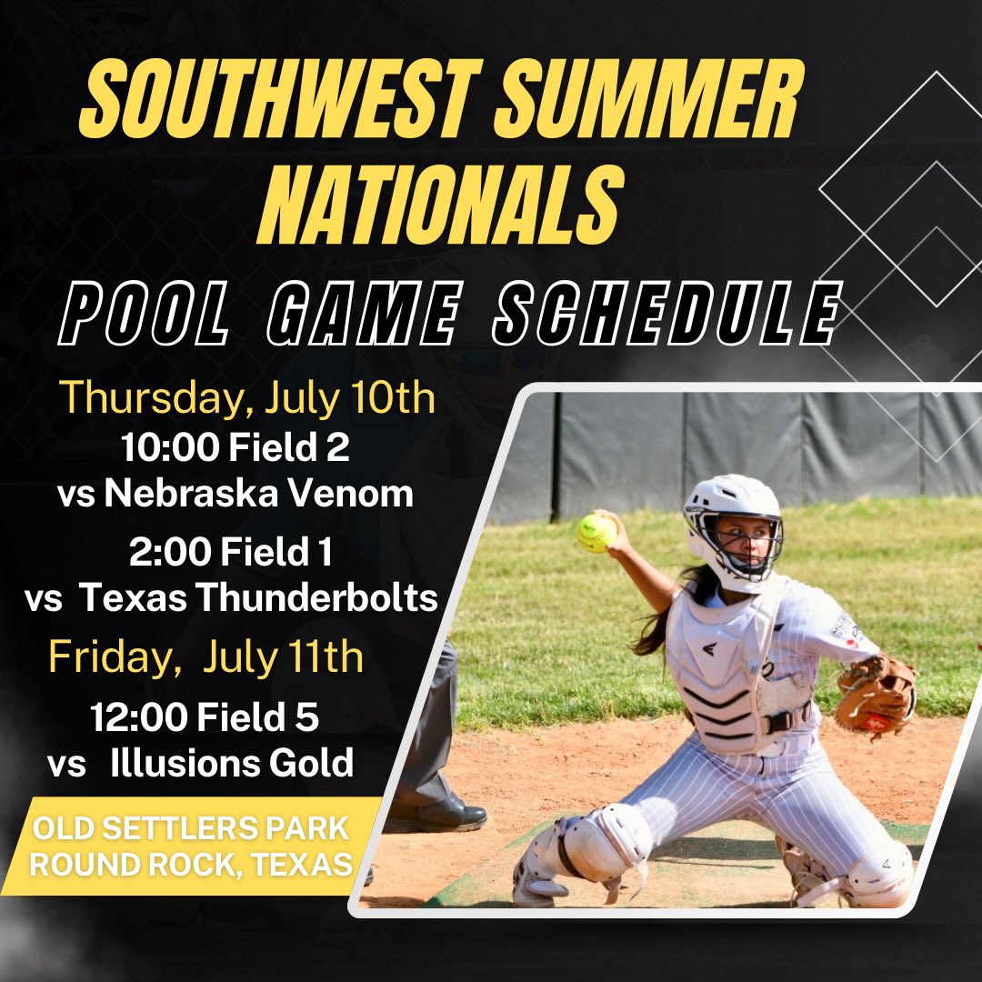 Brooklynn Rodriguez (@brooklynnr2026) on Twitter photo Triple Crown Summer Nationals starting on Thursday this week in Round Rock! Can’t wait to see what <a href="/SwarmGold_G/">Swarm Gold Garrett</a> can do on the field!
<a href="/CoachAutumn_G/">Coach G⚡️</a> <a href="/NelsonUSoftball/">NelsonUSoftball</a> <a href="/TVCCSoftball/">TVCC SOFTBALL</a> <a href="/CoachMariaWinn/">🥎CW🥎</a> <a href="/NCDAWGSSoftball/">NC Softball</a> <a href="/tunnell_wesley/">Wesley Tunnell</a>
<a href="/UARMSoftball/">UARM Bucks Softball</a> <a href="/nealy_tracy/">Tracy Nealy</a> Triple Crown Summer Nationals starting on Thursday this week in Round Rock! Can’t wait to see what <a href="/SwarmGold_G/">Swarm Gold Garrett</a> can do on the field!
<a href="/CoachAutumn_G/">Coach G⚡️</a> <a href="/NelsonUSoftball/">NelsonUSoftball</a> <a href="/TVCCSoftball/">TVCC SOFTBALL</a> <a href="/CoachMariaWinn/">🥎CW🥎</a> <a href="/NCDAWGSSoftball/">NC Softball</a> <a href="/tunnell_wesley/">Wesley Tunnell</a>
<a href="/UARMSoftball/">UARM Bucks Softball</a> <a href="/nealy_tracy/">Tracy Nealy</a>