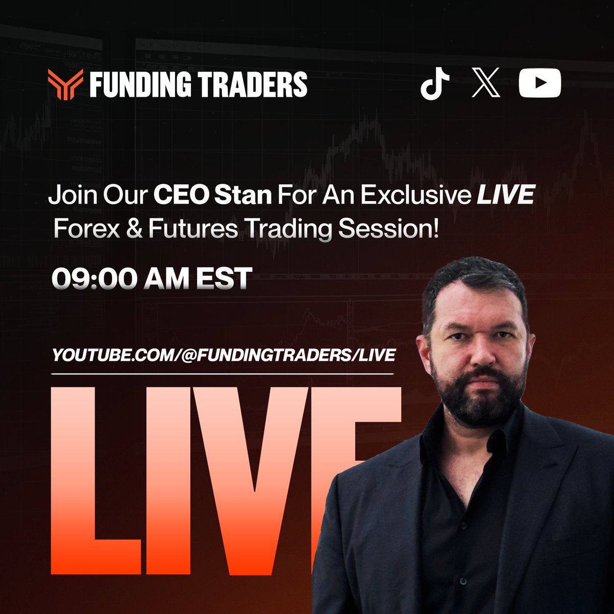 🎥Join our CEO Stan for an exclusive LIVE forex &amp; futures trading session and 3 GIVEAWAYS! 🎁

Get real-time insights, expert strategies, and tips to elevate your trading game! 🚀

Be there. Be active. Don’t miss out.

Tune in at 9:00 AM EST today at the following link: