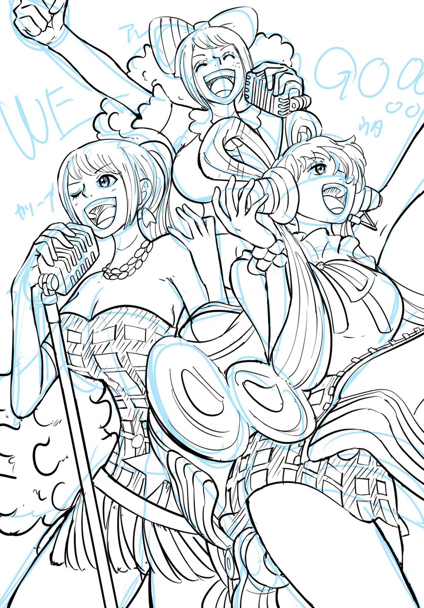 apple7apo's tweet image. 最近投稿したイラストの下描き