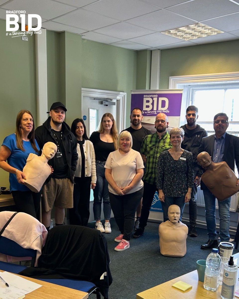Another fantastic First Aid training session by <a href="/HealdTraining/">Andy Heald</a> for our BID Member businesses. A great effort by everyone who attended this sold out course.
The next one is a communication training workshop in September. Head to the Member Zone to book - bradfordbid.co.uk