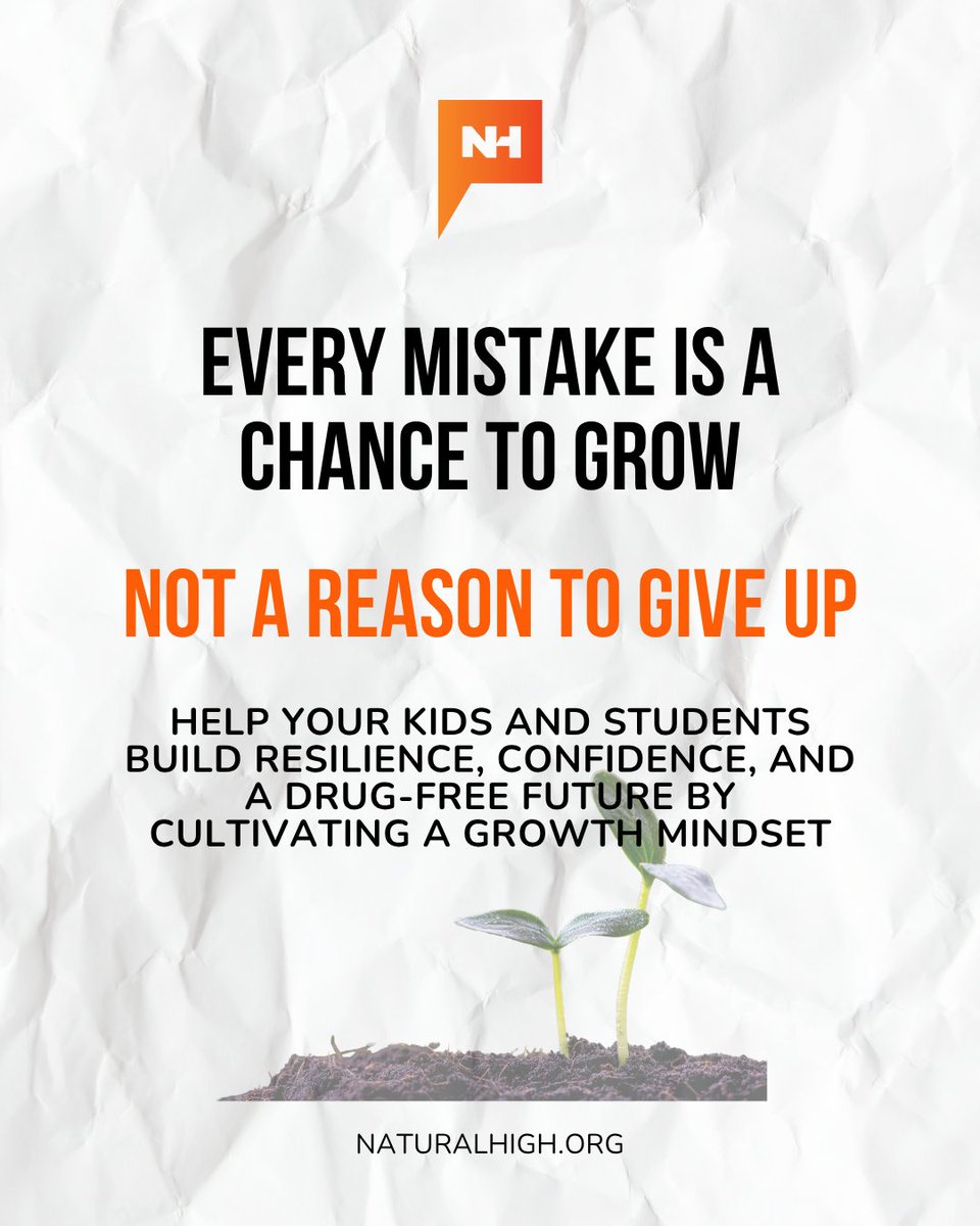 NaturalHigh's tweet image. What if every student believed mistakes were part of learning, not a reason to give up?
Check out pro skateboarder Bryce Wettstein talking about growth mindset here - bit.ly/43IGK1i
#DrugFreeLife #NaturalHigh #PositiveChoices #SEL #EmpowerStudents #ResilientYouth