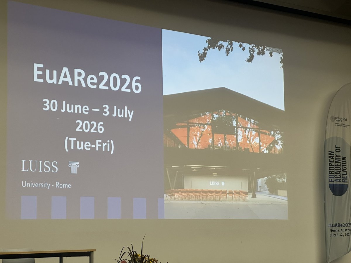 🎉 Breaking News from the Assembly! 🎉

We’re thrilled to announce that #EuARe2026 will take place in Rome at LUISS University! 🇮🇹✨
“Religion and (in) equalities”
#SaveTheDate!