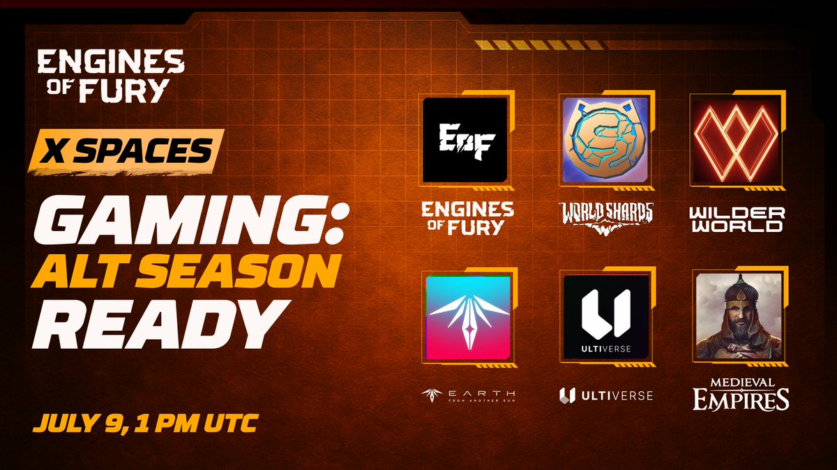 Let’s ROLL! ALT Season &amp; only TOP GEMS on our X stage tomorrow🔥

AGENDA IS HOT 🌡️ Cuz we will be talking everything you should be excited about &amp; watching for in Web3 gaming RIGHT NOW.

Signed, sealed, delivered this Wednesday @ 1 PM UTC.
🎙️ Hosted by: @DesignerDave
🔝
