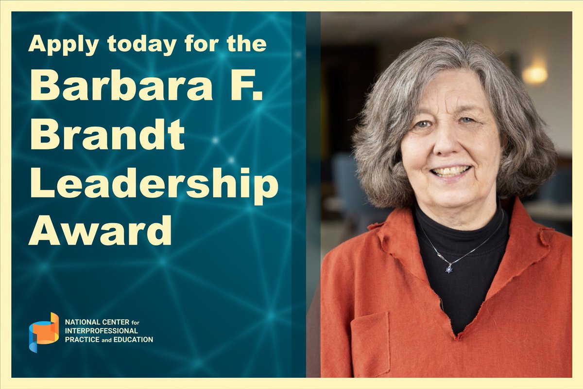 Know a leader advancing interprofessional practice &amp; education?
Nominate them for the 2025 Barbara F. Brandt Leadership Award—honoring bold, systems-level impact at #NexusSummit2025.
Apply by Aug 10: summit2025.nexusipe.org/brandt-leaders…