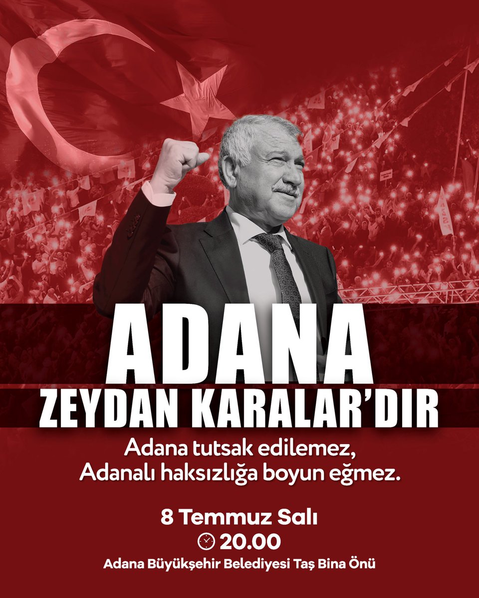 Adana tutsak edilemez!

Bu akşam saat 20.00'de Adana Büyükşehir Belediyesi Taş Binamızın önünde buluşuyoruz.