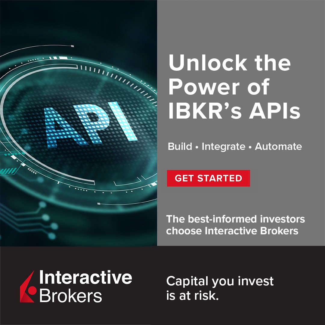 Unlock the full potential of your trading experience by accessing global markets with IBKR APIs. 

Explore our API offerings for individuals, institutions, Fintechs and enterprise clients: interactivebrokers.eu/mkt/rd.php?src…

Capital at risk.
#IBKRAPI #ad
