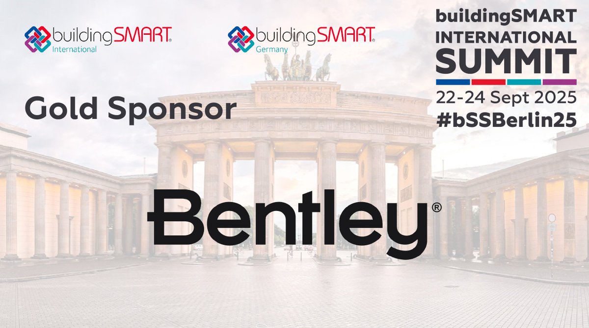 🚨 Exciting News 🚨
We’re proud to announce Bentley Systems as a Gold Sponsor of the buildingSMART International Summit – Berlin 2025!

👉 Sponsorship opportunities are still available – and include a 50% discount on additional event tickets:

hubs.ly/Q03w34jT0
