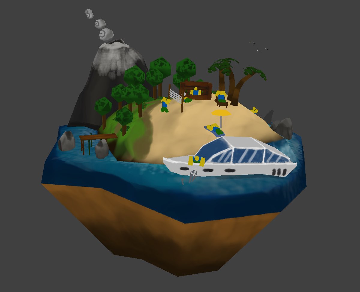 IMP_RBX's tweet photo. Island #blender #RobloxDev #handpaint #art #UGC #3DCoat #texture https://t.co/44XafiV4Km