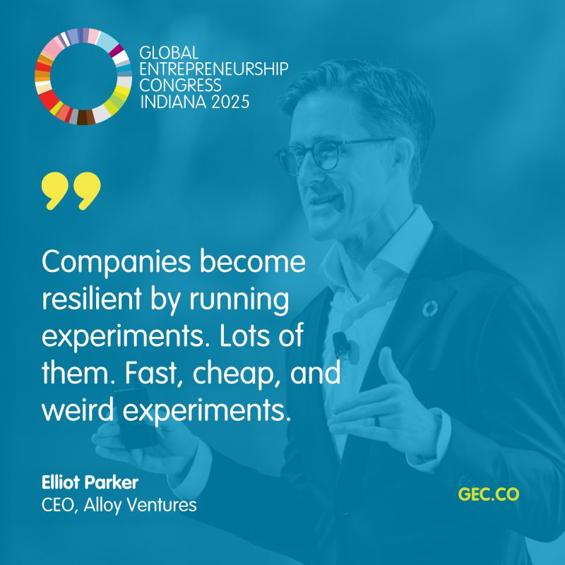 InnoLead's tweet image. Elliott Parker, CEO of @alloy_partners recently spoke at #GEC2025. He shared why experimentation is essential for building resilient, high-growth companies. It’s not enough to innovate—you must continuously test, learn, and adapt. #GEC2025 hubs.ly/Q03vRSyq0